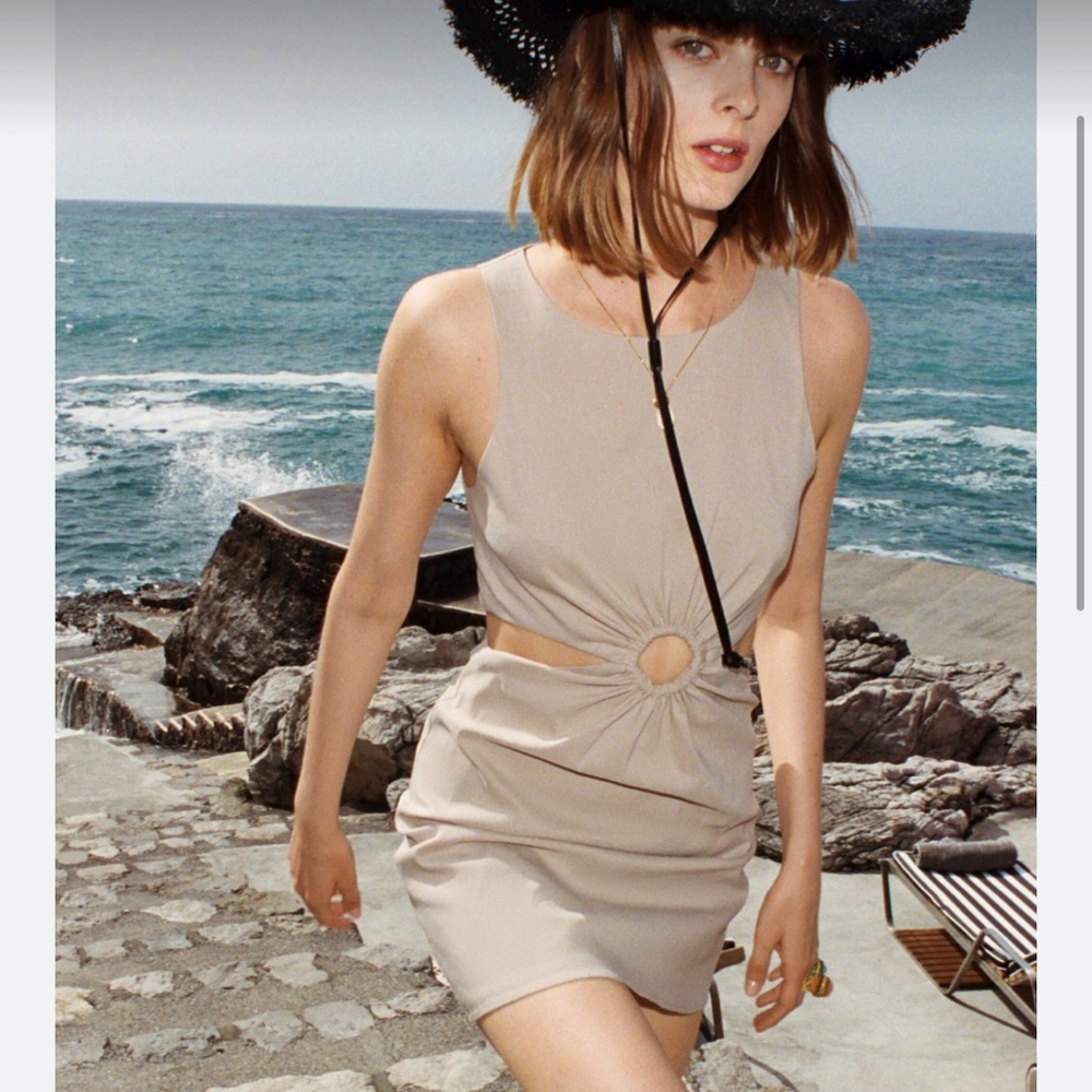 Zara Beige Mini Dress